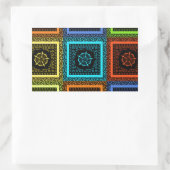 Charmantes, mehrfarbiges Musterdesign Rechteckiger Aufkleber (Tasche)