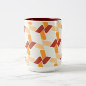 Charmantes Modernes Abstrakt Zweifarbige Tasse (Mittel)