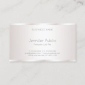 Charmantes modernes Design Beruflich Elegantes Gla Visitenkarte (Rückseite)