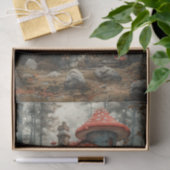 Charmantes Mushroom Tower House mit Deck Seidenpapier (Geschenk)