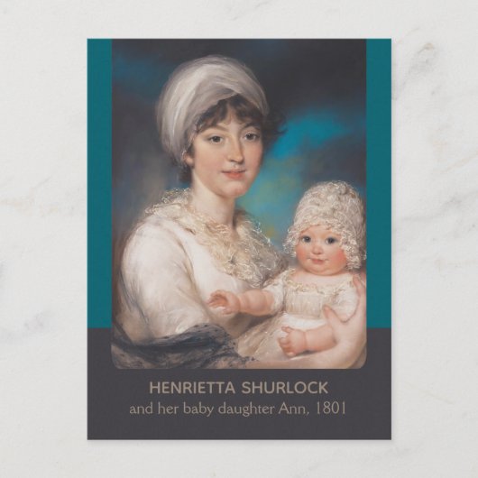 Charmantes Mutter- und Babyportrait von John Russe Postkarte (Vorderseite)