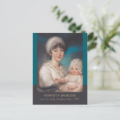 Charmantes Mutter- und Babyportrait von John Russe Postkarte (Stehend Vorderseite)