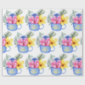 Charmantes Müttertagskaffee Bouquet Geschenkpapier (Flach)