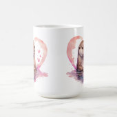Charmantes Niedlich schönes Aquarell Rosa Otter Kaffeetasse (Mittel)