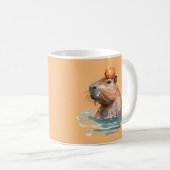 Charmantes Niedliches Capybara mit Orange Kaffeetasse (VorderseiteRechts)