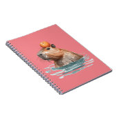 Charmantes Niedliches Capybara mit Orange Notizblock (Rechte Seite)