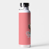 Charmantes Niedliches Capybara mit Orange Trinkflasche (Rechts)