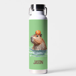 Charmantes Niedliches Capybara mit Orange und Kids Trinkflasche