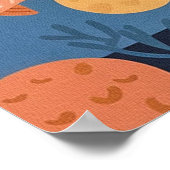 Charmantes Niedliches Kätzchen zwischen Sternen un Poster (Ecke)