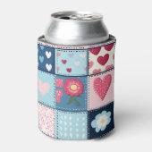 Charmantes Niedliches Patchwork-Design Dosenkühler (Kanne Vorderseite)