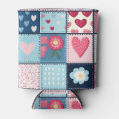 Charmantes Niedliches Patchwork-Design Dosenkühler (Vorderseite)