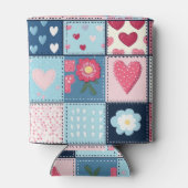 Charmantes Niedliches Patchwork-Design Dosenkühler (Rückseite)