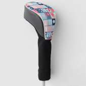 Charmantes Niedliches Patchwork-Design Golf Headcover (angewinkelt)
