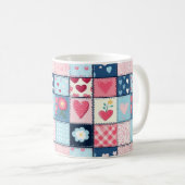 Charmantes Niedliches Patchwork-Design Kaffeetasse (VorderseiteRechts)