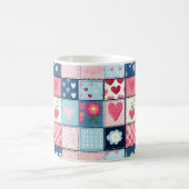 Charmantes Niedliches Patchwork-Design Kaffeetasse (Mittel)