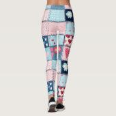Charmantes Niedliches Patchwork-Design Leggings (Rückseite)