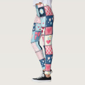 Charmantes Niedliches Patchwork-Design Leggings (Links)