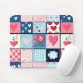 Charmantes Niedliches Patchwork-Design Mousepad (Mit Mouse)