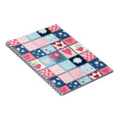 Charmantes Niedliches Patchwork-Design Notizblock (Rechte Seite)