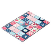 Charmantes Niedliches Patchwork-Design Notizblock (Linke Seite)