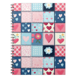 Charmantes Niedliches Patchwork-Design Notizblock