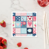 Charmantes Niedliches Patchwork-Design Serviette (Beispiel)