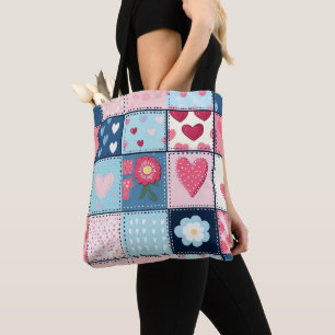 Charmantes Niedliches Patchwork-Design Tasche