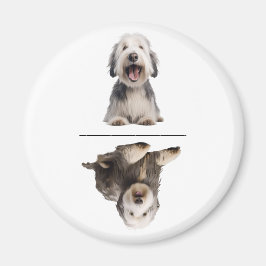 Charmantes Old English Sheepdog Geschirrmagazin Magnet