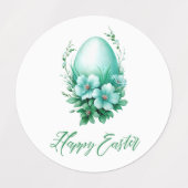 Charmantes Ostereier - Festliche Illustration Etiketten (Design 2)