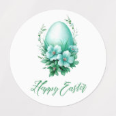 Charmantes Ostereier - Festliche Illustration Etiketten (Design 1)