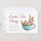 Charmantes Ostern Tee Party Bunny Café Einladung (Vorderseite)