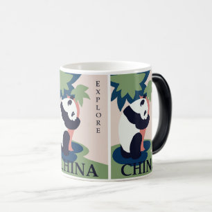 Charmantes Panda Abenteuer: Retro China Reisen Kun Verwandlungstasse