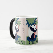 Charmantes Panda Abenteuer: Retro China Reisen Kun Verwandlungstasse (Vorderseite Links)