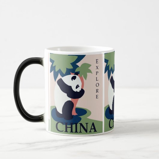 Charmantes Panda Abenteuer: Retro China Reisen Kun Verwandlungstasse (Links)