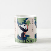 Charmantes Panda Abenteuer: Retro China Reisen Kun Verwandlungstasse (Mittel)