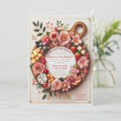 Charmantes Party der Charcuterie-Galentine Einladung (Stehend Vorderseite)