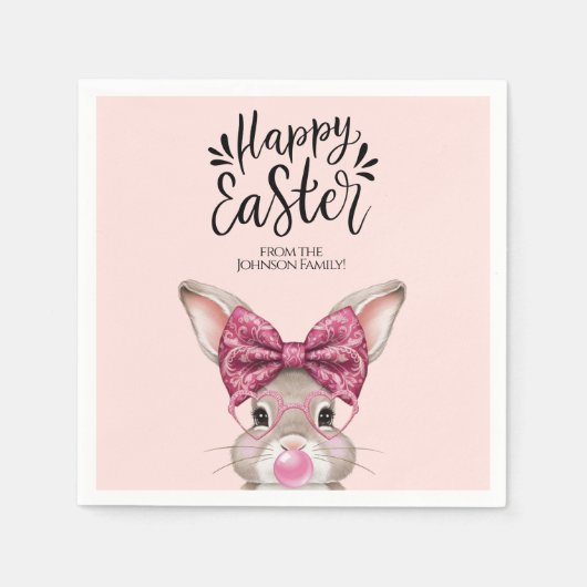 Charmantes Personalisiertes OsterNapkins Serviette (Vorderseite)