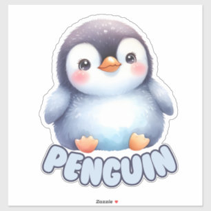 Charmantes Pinguin - Kinderzimmer Aufkleber