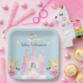 Charmantes Pink Burg Princess Girl Babydusche Pappteller (Party)