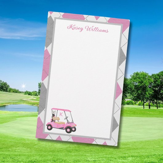 Charmantes Pink Golf Thema Personalisiert Stationi