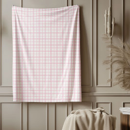 Charmantes Pink Kariert Blanket Gingham Karo Desig Fleecedecke