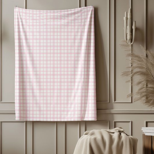 Charmantes Pink Kariert Blanket Gingham Karo Desig Fleecedecke