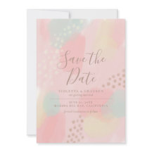 Charmantes Pink Pastel Abstrakte Hochzeit