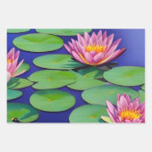 Charmantes Pink Water Lilies Geschenkpapier Set (Vorderseite 3)