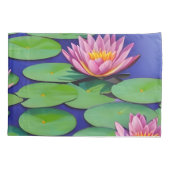 Charmantes Pink Water Lilies Kissenbezug (Rückseite-Links)
