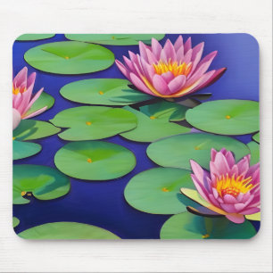 Charmantes Pink Water Lilies Mousepad
