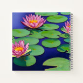 Charmantes Pink Water Lilies Notizblock (Rückseite)