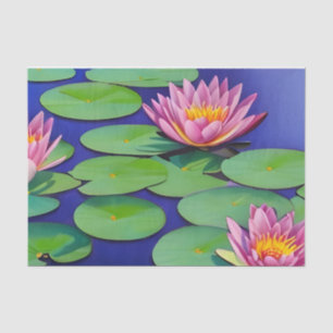 Charmantes Pink Water Lilies Seidenpapier