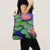 Charmantes Pink Water Lilies Tasche (Von Nahem)