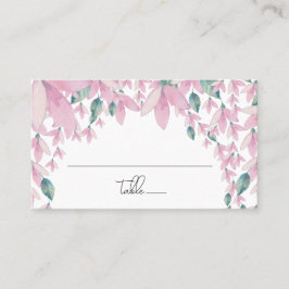 Charmantes Pink Wisteria Floral Platzkarte